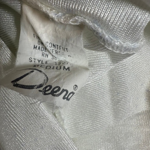 Vintage‎ Deena White Pink Floral Lace Trim Nylon Nightgown Sleep Dress Medium - Picture 3 of 10